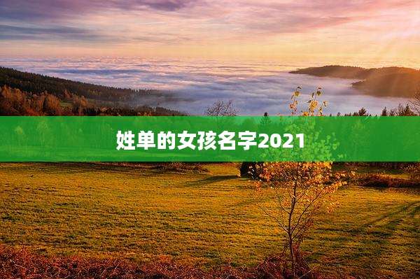 姓单的女孩名字2021