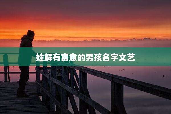 姓解有寓意的男孩名字文艺
