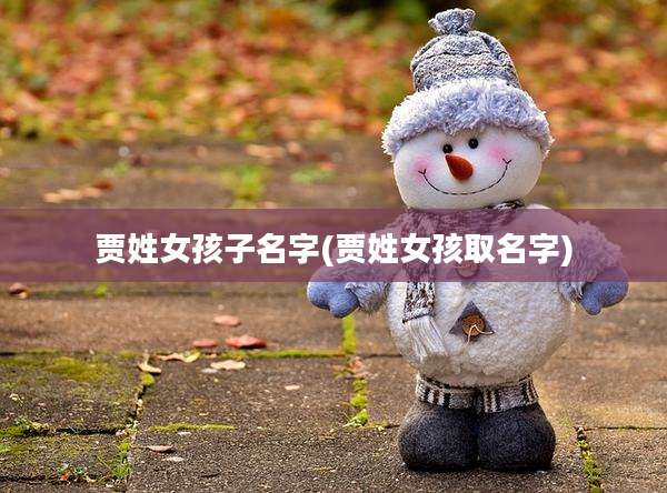 贾姓女孩子名字(贾姓女孩取名字)