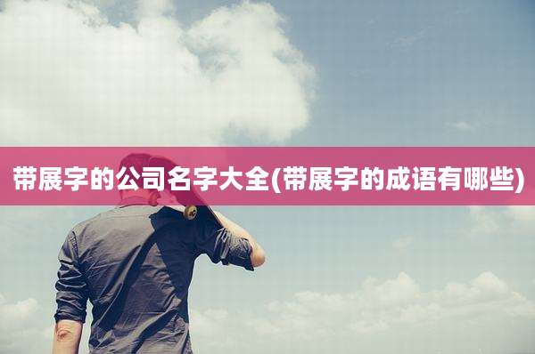带展字的公司名字大全(带展字的成语有哪些)
