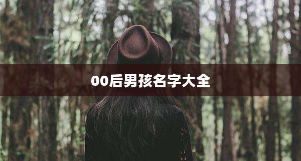 00后男孩名字大全