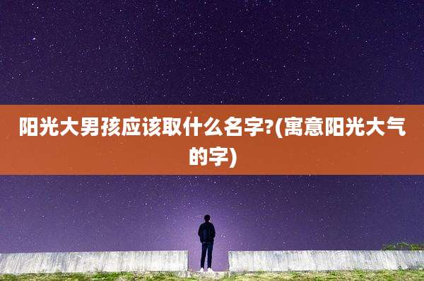 阳光大男孩应该取什么名字?(寓意阳光大气的字)