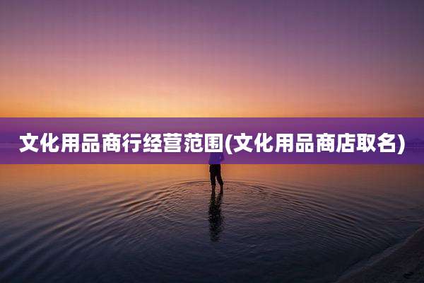 文化用品商行经营范围(文化用品商店取名)