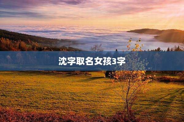 沈字取名女孩3字