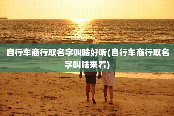 自行车商行取名字叫啥好听(自行车商行取名字叫啥来着)