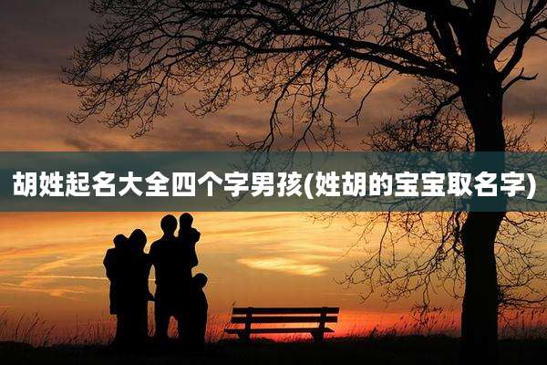 胡姓起名大全四个字男孩(姓胡的宝宝取名字)