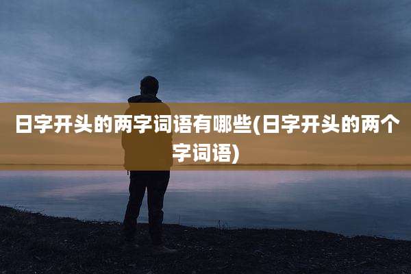 日字开头的两字词语有哪些(日字开头的两个字词语)