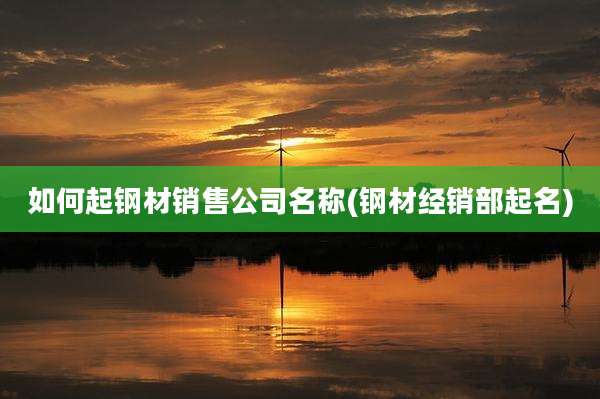 如何起钢材销售公司名称(钢材经销部起名)