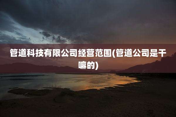 管道科技有限公司经营范围(管道公司是干嘛的)