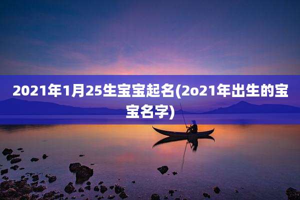 2021年1月25生宝宝起名(2o21年出生的宝宝名字)