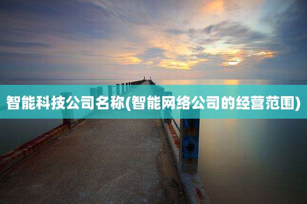 智能科技公司名称(智能网络公司的经营范围)