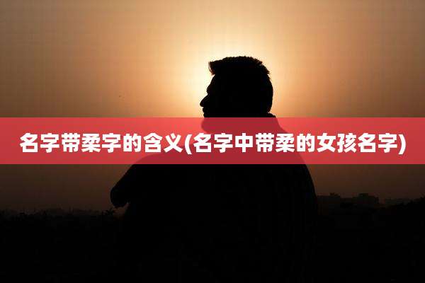 名字带柔字的含义(名字中带柔的女孩名字)