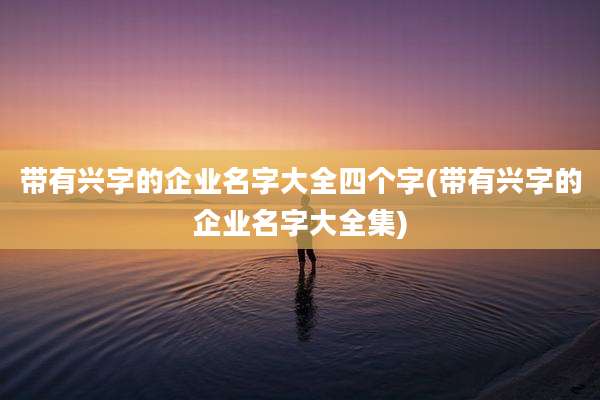 带有兴字的企业名字大全四个字(带有兴字的企业名字大全集)