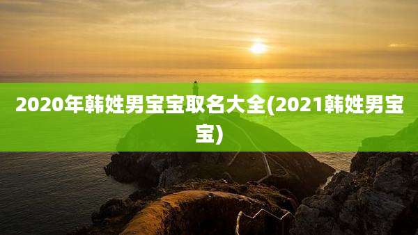 2020年韩姓男宝宝取名大全(2021韩姓男宝宝)