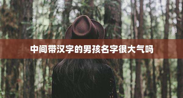 中间带汉字的男孩名字很大气吗