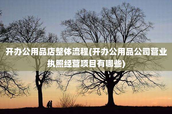 开办公用品店整体流程(开办公用品公司营业执照经营项目有哪些)