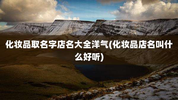 化妆品取名字店名大全洋气(化妆品店名叫什么好听)