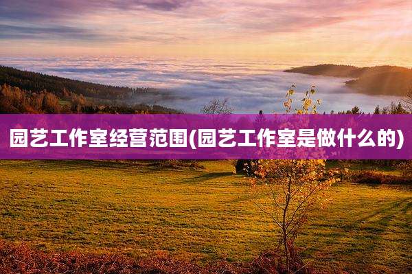 园艺工作室经营范围(园艺工作室是做什么的)