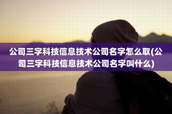 公司三字科技信息技术公司名字怎么取(公司三字科技信息技术公司名字叫什么)