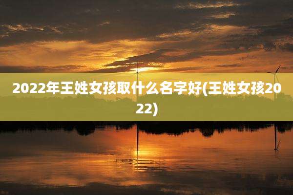 2022年王姓女孩取什么名字好(王姓女孩2022)