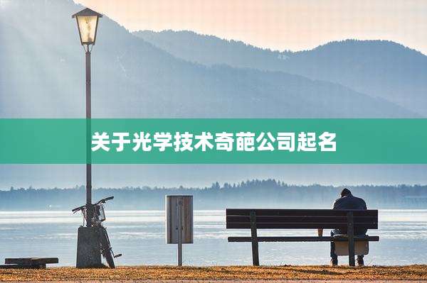 关于光学技术奇葩公司起名