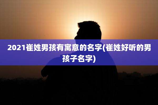 2021崔姓男孩有寓意的名字(崔姓好听的男孩子名字)