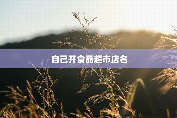 自己开食品超市店名