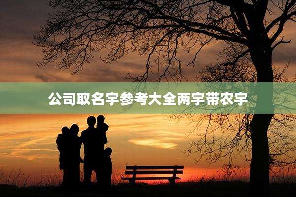 公司取名字参考大全两字带农字