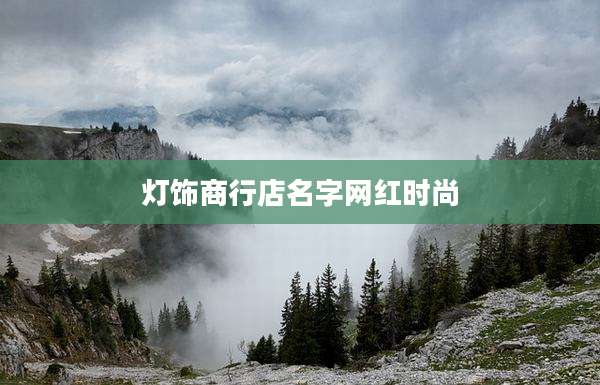 灯饰商行店名字网红时尚