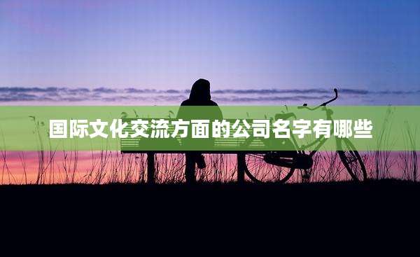 国际文化交流方面的公司名字有哪些