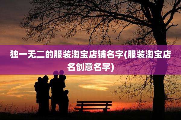 独一无二的服装淘宝店铺名字(服装淘宝店名创意名字)