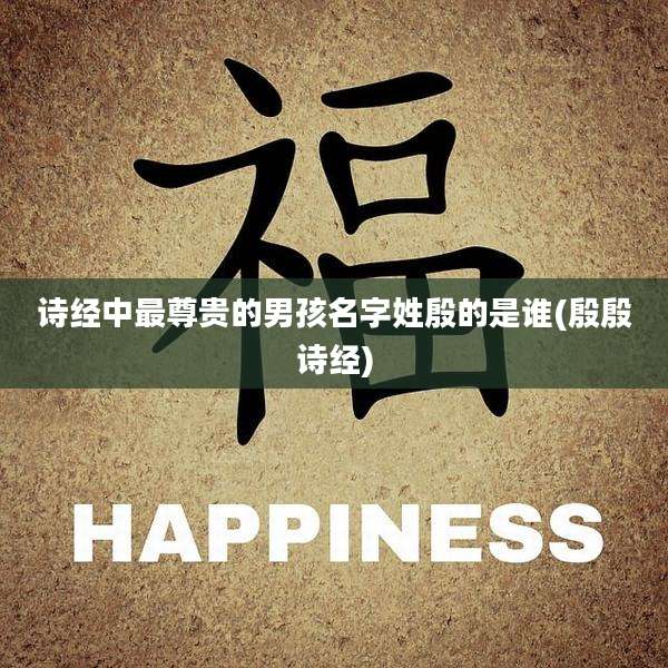 诗经中最尊贵的男孩名字姓殷的是谁(殷殷诗经)