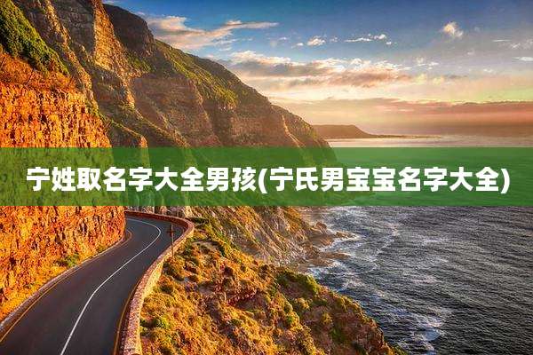 宁姓取名字大全男孩(宁氏男宝宝名字大全)