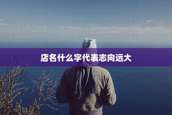 店名什么字代表志向远大