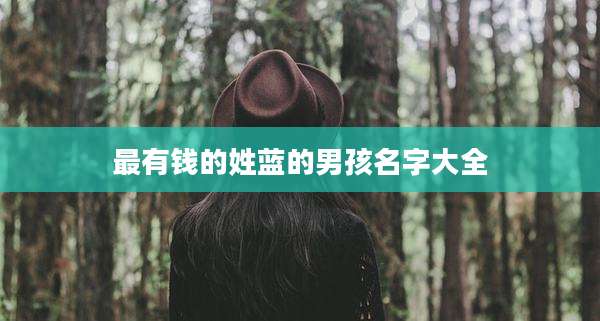 最有钱的姓蓝的男孩名字大全