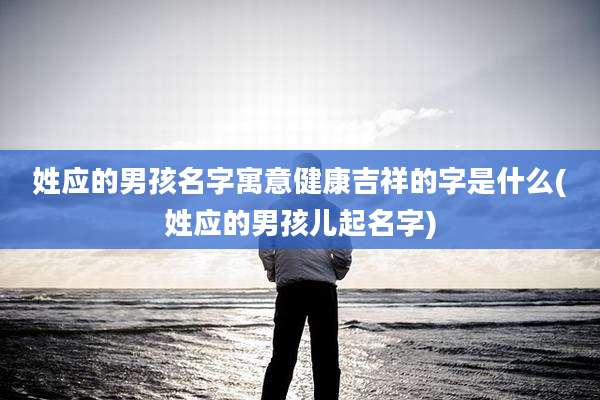 姓应的男孩名字寓意健康吉祥的字是什么(姓应的男孩儿起名字)