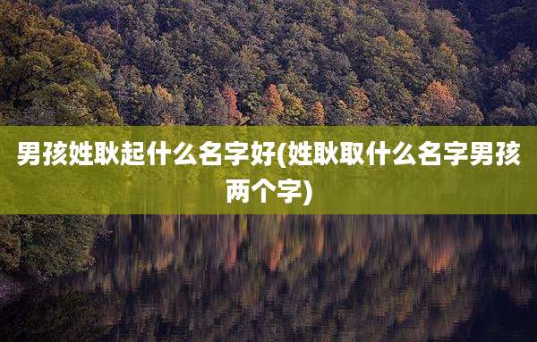 男孩姓耿起什么名字好(姓耿取什么名字男孩两个字)