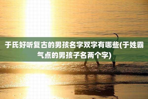 于氏好听复古的男孩名字双字有哪些(于姓霸气点的男孩子名两个字)