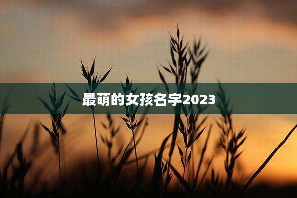 最萌的女孩名字2023