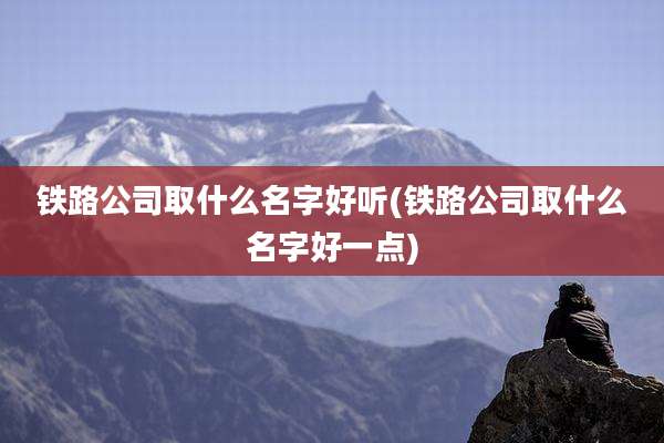 铁路公司取什么名字好听(铁路公司取什么名字好一点)
