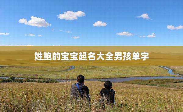 姓鲍的宝宝起名大全男孩单字