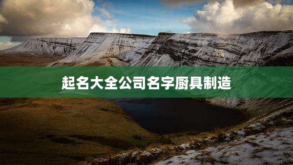 起名大全公司名字厨具制造