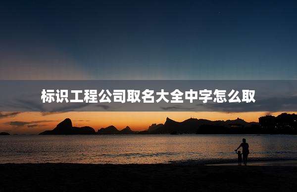 标识工程公司取名大全中字怎么取