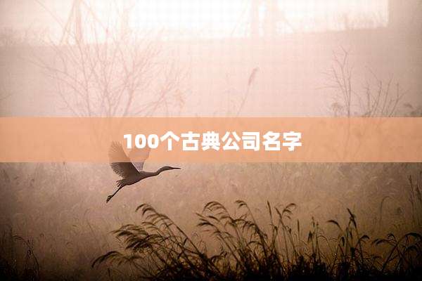 100个古典公司名字