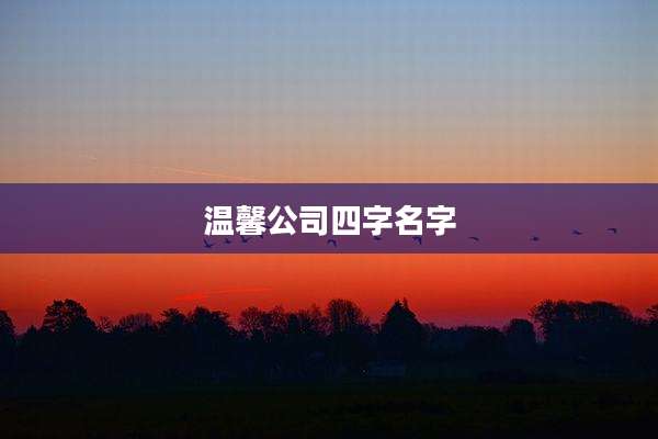 温馨公司四字名字
