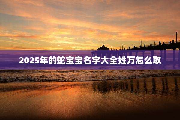 2025年的蛇宝宝名字大全姓万怎么取