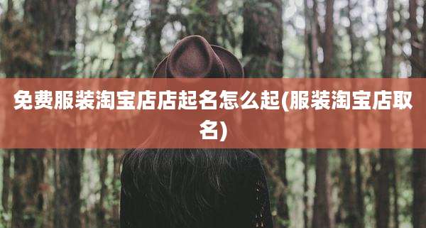 免费服装淘宝店店起名怎么起(服装淘宝店取名)