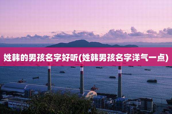 姓韩的男孩名字好听(姓韩男孩名字洋气一点)