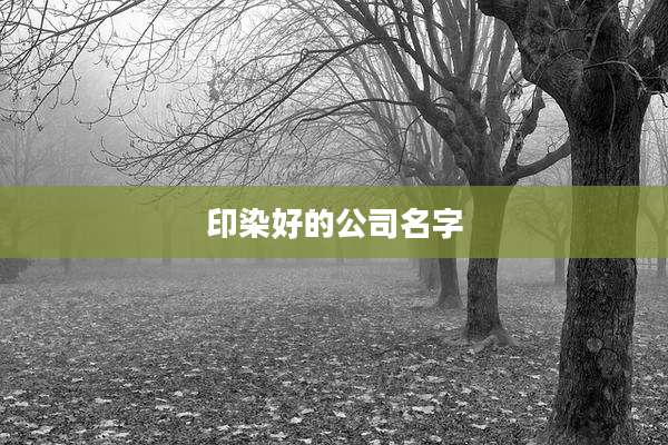 印染好的公司名字