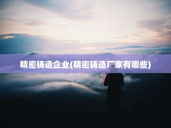 精密铸造企业(精密铸造厂家有哪些)